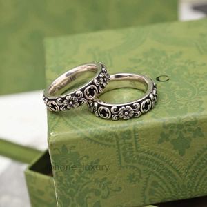 Designer Ring Rings For Women Letters Fashion Sier Vine Pattern Trendy Couple Rings Men Temperament Holiday Gifts