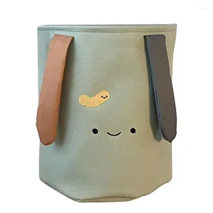 Laundry Bags Cute Cartoon Basket Thicken Waterproof Folding Storage Hamper Kid Toy Clothes Organizer Sundries Washing Bin 40 35cm