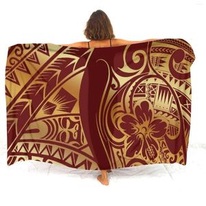 Il tessuto morbido Sarong Polynesian da donna può essere personalizzato con qualsiasi padella per abito monopezzo di qualsiasi modello di testo Elegante