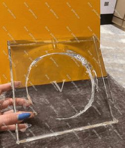  Erkekler Tasarımcı Crystal Şeffaf Kültray Klasik Logosu Prin Adam Hediye Kutusu ile Hediye Kutusu ile