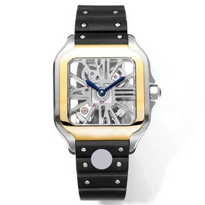 Watch Men Luksusowe szkielet zegarek automatyczny ruch mechaniczny 39,8 mm Watche Watche Wysokiej jakości szafirowy szklany bransoletka Bransoletka Montre de Luxe