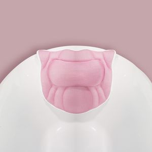 Pink Bad Kissen, Bad -Spa -Kissen zur Unterstützung von Kopf, Rücken, Schultern und Nacken, geeignet für alle Badewannen, Whirlpools, Whirlpools und Heimspas