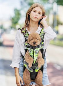 Pet Dog Backpack Travel Dog Bag Portable Breathable Dog Chest Bag Adjustable Outdoor Pet Carrying Supplies