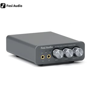 Fosi Audio K5 PRO USB Gaming DAC With Microphone Headphone Amplifier Mini for PS5 Desktop Powered Active Sers 240506