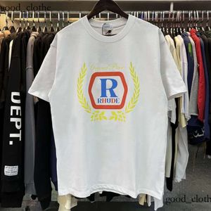 Rhude skjorta vårens sommarskjorta man t skjortor kvinnor tees skateboard överdimensionerade män kort ärm t-shirt märke mäns t-shirts us size s-xxl rhude kort 365