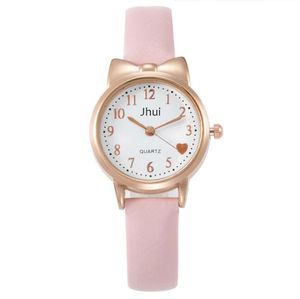 modische solide Studenten niedliche Bowknot -Cartoon Quarz Uhr Girls Trendy Armbanduhr Printng Kinder Uhren