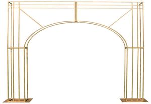 Dekoracja imprezy Niestandardowy prostokątny łuk złota metalowa kwiecista rama ślubna Tle ślubne Stands2556629