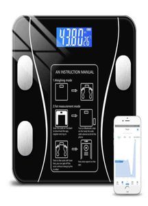 Smart Body Grass Scale Collegamento Bluetooth Electronic Weight Scala della composizione corporena Bascula Basicula Digital Bagni Scala del pavimento H8531564