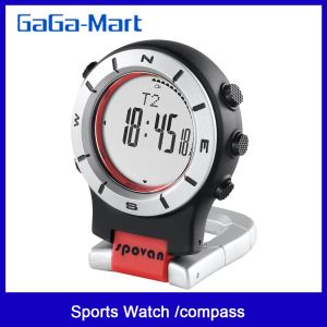 Смотреть Spovan Smart Watch Altimeter Barometer Compass Led Watch Sports Watchs Рыбалка для походов для скалолазания карманные часы