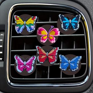 Other Motorcycle Accessories Colored Butterfly 28 Cartoon Car Air Vent Clip Clips Conditioner Outlet Per Freshener Decorative Bk Drop Otrqh