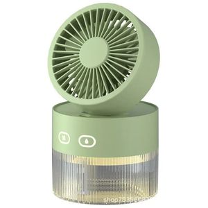 2024SS Water Cooling Fan USB Mini Liten Fan Desktop Fan Turbo Foldbar Cold Air Firidifier Spray Fan