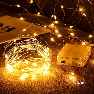 3m 5m 10m LED LUZES DE CANTA LIVRES BATERAGEM LED DE COBRO DE COBRO DE CURBO SARRY FEIRA FEIRA LIMPO CASAMENTO DE FESTO DE FESTO DIY BARROM TRAMA DE NATAL RGB QUENTE RGB