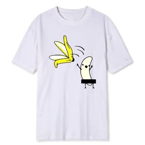 T-shirt de camiseta masculina impressão de banana masculina e feminina faixa de banana engraçada camiseta humor de verão Funky Trendy Street