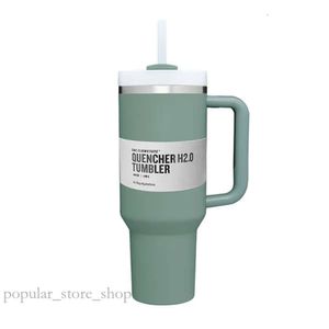 Becher 40 Unzen Becher Tumbler mit Griff Isoliertem Standley Cup Stroh 40 Unzen Edelstahl Stanely Cup Termos Cup bereit, vakuumisulierte Wasserflaschen zu versenden 757