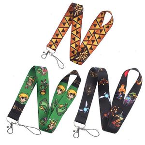 boys popular vintage game Keychain ID Credit Card Cover Pass Mobile Phone Charm Neck Straps Badge Holder Keyring Accessories