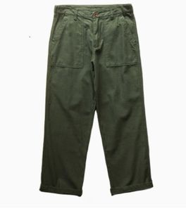 Calça masculina cor sólida calças lisas soltas masculas Amekaji safari calças casuais calças vintage homens 230508