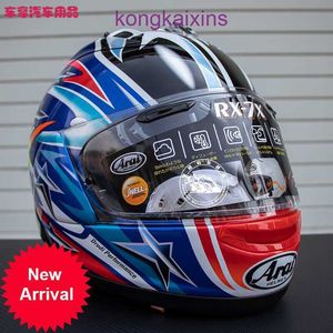 REGY Imported ARAI RX 7X Motorcycle Helmet from Japan Man Island Attendant Dongying Dragon Running Four Seasons Full in Stock Red and Blue 03