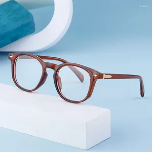 Sonnenbrillen Frames Yooske Mode Anti Blue Light Gläser Rahmen Männer Frauen kleine runde Myopie Optische Brillengepäcker verschreibungspflichtige Brille