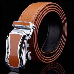 Bälten 2021 Män midjeband Business Casual Leather Automatic Buckle Belt midjeband för brun svart 212h