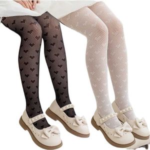 Calzini per bambini sottili leggings traspiranti per bambini calze da ballo balli per bambini uniformi studentesche leggings Princess Pantyhose in bianco e nero D240515