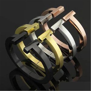 Polsino 2022 moda nuovo stile stile super grossolano braccialetto di lusso braccialetti classici classici 316l titanio in acciaio designer gioiello goccia dropliv dho94