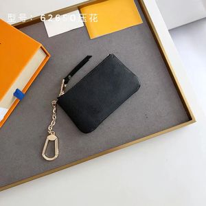 designer wallets bag 5 colors Keychain Ring KEY POUCH coin purse Damier leather Credit Card Holder women men small zipper purses Wallet with box and dust bag M62650 518