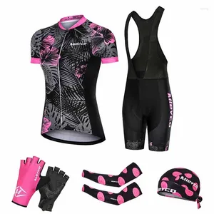 Set da corsa Abbigliamento per ciclismo femminile estate in mountain bike pro team bycle bycle bycle bycle bycle bycle Anti-uv ropa cicismo femmina