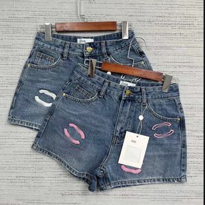 Designer feminino jeans shorts letra calças de crachá moda alta cintura mulher jeans de rua de streetwear de hip hop curto
