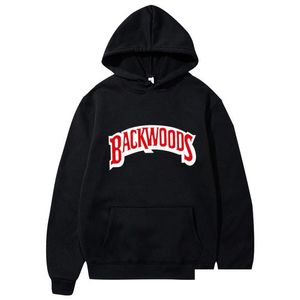 Skruvtråden manschett hoodies streetwear backwoods hoodie tröja män mode höst vinter hip hop plover drop leverans dhv3p