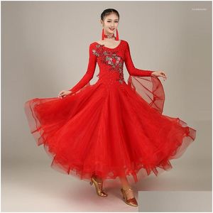 Сценя износ бальных танцев платья стандартное платье Waltz для танцев качание