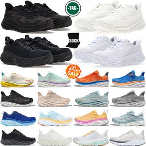 Bondi Clifton Designer 8 9 Sneakers Running Shoes for Men Triple Black White Cloud Blanc De Outdoor Mens Womens Trainers