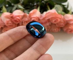 4mm 8mm 6mm Blau Wolfram -Vergaserringe für Frauen Ehering Polierter Finish Ring Komfort 22020922248278990598