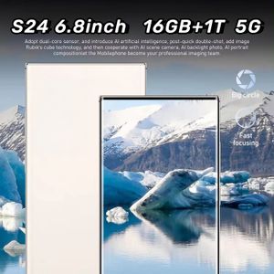 6,8-дюймовый S24 S23 Ultra Phone 5G Octa-Core 6GB 512GB с сенсорным экраном ID Face Face ID разблокированный смартфон 13MP камера HD-дисплей GPS 1TB Сотовый телефон английский видео Play Email Global