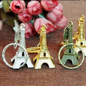 Party Favor Partihandel 200 st eiffeltorn Nyckelring för nycklar souvenirer Paris Tour Key Chain Ring Decoration Holder Holder