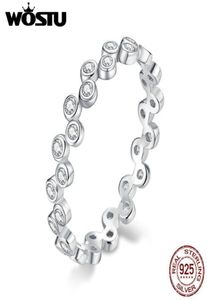 Кластерные кольца Wostu Silver Scackable Ring Sterling 925 CREAD CZ FINGER FOR FORM SWARD SWALD SWALDENTY DEWELARY CTR12349399568435061