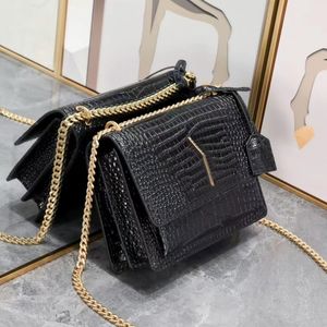 Designer women's shoulder bag Fashion leather fashion bag High quality crossbody bag Brand women's shopping bag Crocodile baguette bag