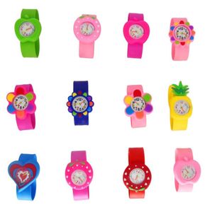 Dzieci klapka na zegarek wielokolorowy kwarc analogowy na rękę Silikonowy sport zegarki dla dzieci chłopiec uczeń prezent świąteczny zegarek 6801075