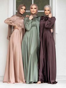 Etniska kläder muslimska kvinnor klär fläcken abaya marocko caftan dubai snörning stor swing a-line party maxi vestidos kaftan fasta långa klänningar 2022 t240515