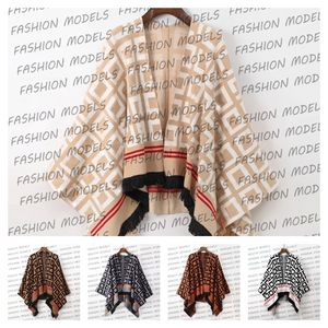 WomenS Cape Classical Womans Cloak With F logo Printed High Quallity Autumn Spring Winter Cardigan Free size Design Knitting Top Fringe Decoration88