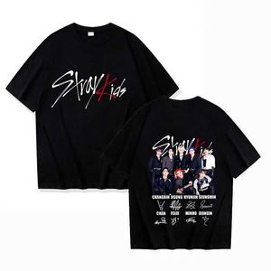 T-Shirts Neues Kpop-gedrucktes T-Shirt für Frauen Sommer T-Shirt Y2K Casual Short Sleved Runde Hals Top T-Shirtl2405