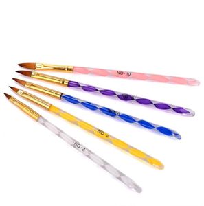 Akryl nagelborste nylonhår för elev UV gel byggare snidande flytande pulver diy skönhet nagel konst ritning penna 686335895