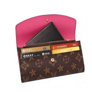 Europejska amerykańska moda damska uchwyt na karty kredytowe skórzany portfel Emile Hig Wysiące biały różowy portfel z pudełkiem V 265S