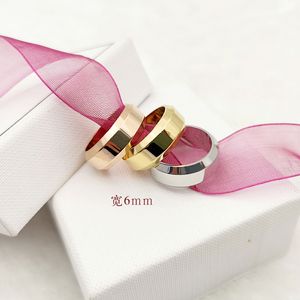 mens rings for womens designer ring L letters Ring light luxury arc 18k gold titanium steel men and women couple titanium steel ring