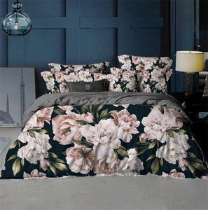 Blossom Peonies Däcke Cover 220x240 Hemtextiler 3D -sängkläder sätter 23 st.