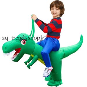 Ny temakostym Kids Dinosaur Uppblåsbar kostym T-Rex klänning passar barn Anime Purim Halloween Party Cosplay Costumes for Boys Girls Jumpsuit 126