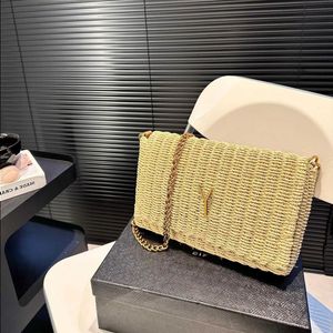 10A Fashion Women Raffias Designers Bag سلسلة الكتف 240315 أكياس شاطئ الفاخرة المحفظة نسج Crossbody القابض معدن حقيبة اليد VVTC