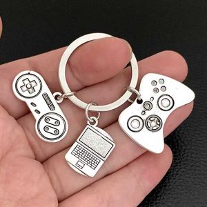 Keychains Lanyards New Dropshipping laptop computer mouse keyboard Keychain Fashion Key Ring DIY metal holder chain Jewelry for Gift Y240510