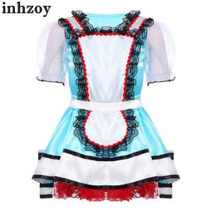 Dancewear Little Girls Bavarian Oktoberfest Beer Maid Costume Puff Sleeve Lace Trim Dirndl Dress Beer Festival Carnival Party CostumeL2405