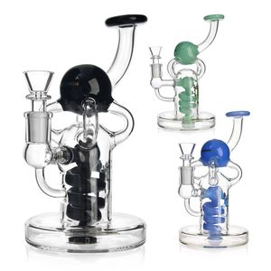 Phoenix Star 7,5 polegadas Reciclador Bubblers Dab Oil Plate Glass Tobacco Tubos Bongos de água de vidro Reciclador Bongos de vidro Tubos de fumantes de vidro