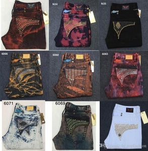 2020 Новое прибытие Robin Jeans Men Men Известное бренд разорванные байкерские джинсы Mens Robins Plus Denim Jean для Male8263344